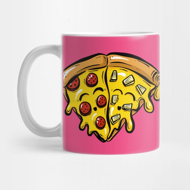 Pepperoni Loves Pineapple Pizza Slices by Squeeb Creative